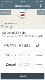 Kuvakaappaus hintailmoituksesta